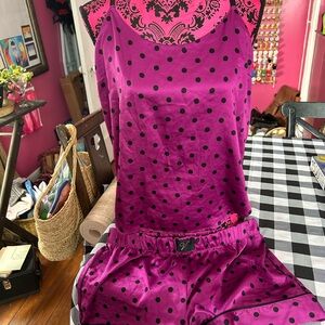 Victoria's Secret Purple Polka Dot Pajama Set